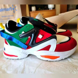 ABO Fashion Color‎ Block Platform Sneakers Athletic Chunky Shoes